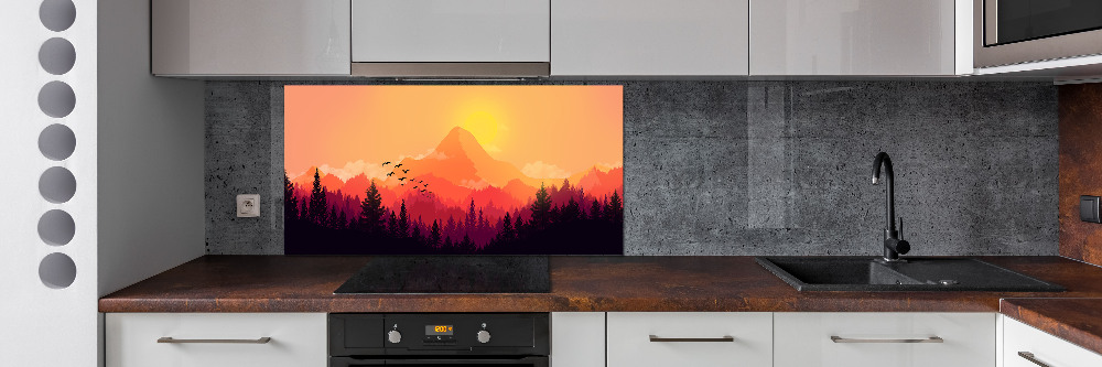 Cooker splashback Mountain landscape