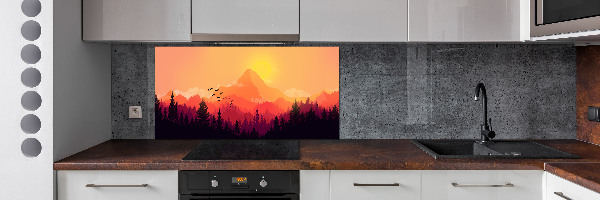 Cooker splashback Mountain landscape