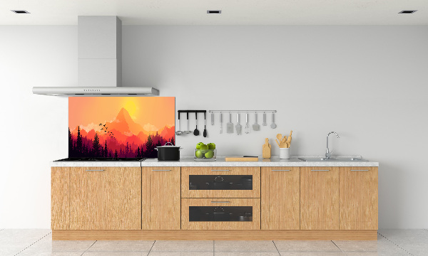 Cooker splashback Mountain landscape