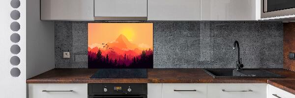 Cooker splashback Mountain landscape