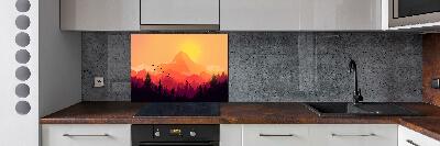 Cooker splashback Mountain landscape