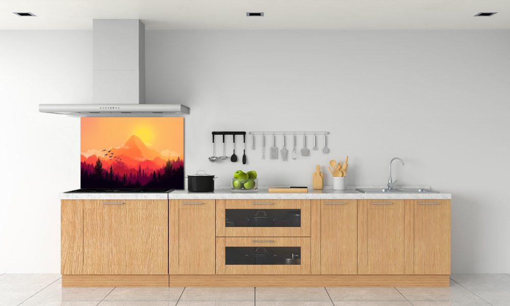 Cooker splashback Mountain landscape