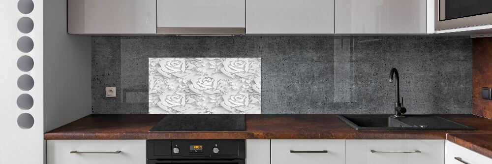 Cooker splashback Pattern roses