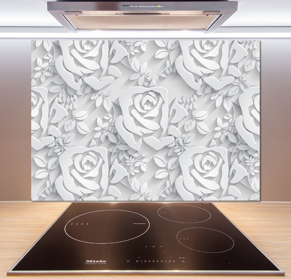 Cooker splashback Pattern roses