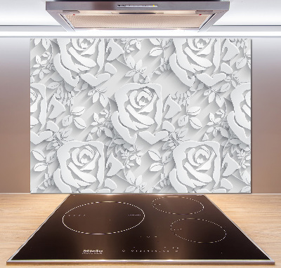 Cooker splashback Pattern roses