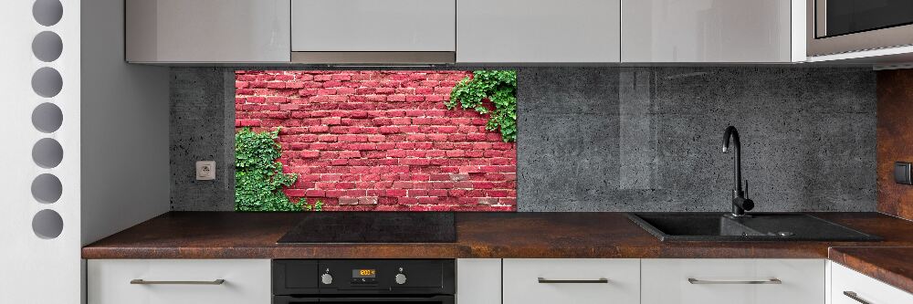 Cooker splashback Brick wall