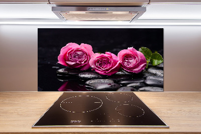 Cooker splashback Pink roses