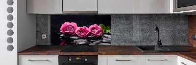 Cooker splashback Pink roses