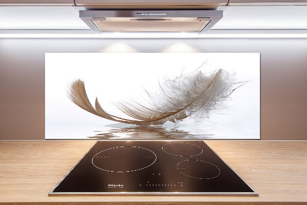 Kitchen splashback Feather on the water