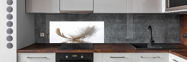 Kitchen splashback Feather on the water