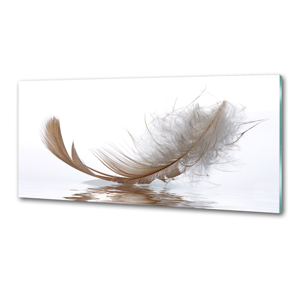 Kitchen splashback Feather on the water