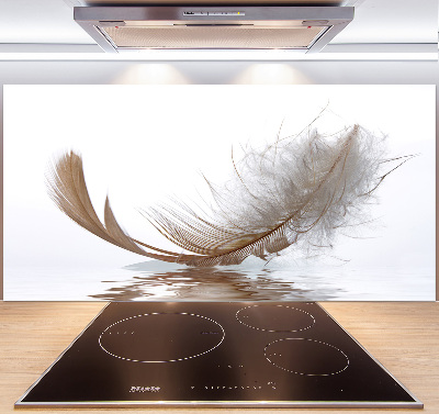 Kitchen splashback Feather on the water