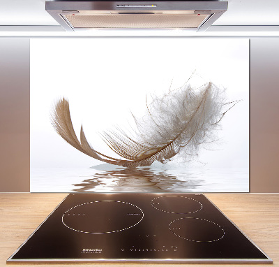 Kitchen splashback Feather on the water