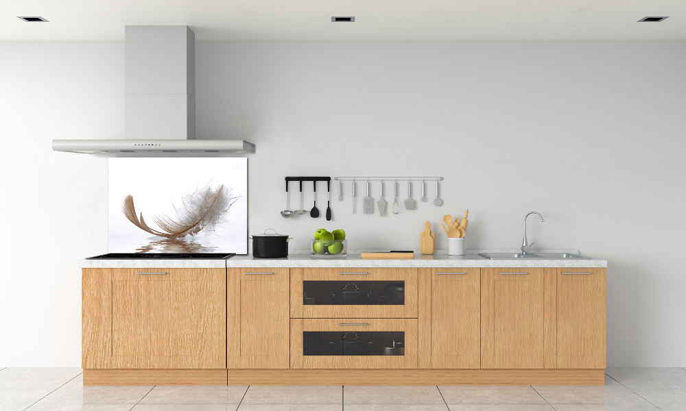 Kitchen splashback Feather on the water