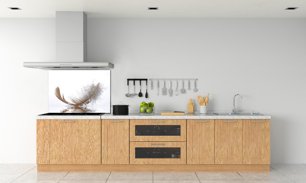 Kitchen splashback Feather on the water