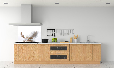 Kitchen splashback Feather on the water