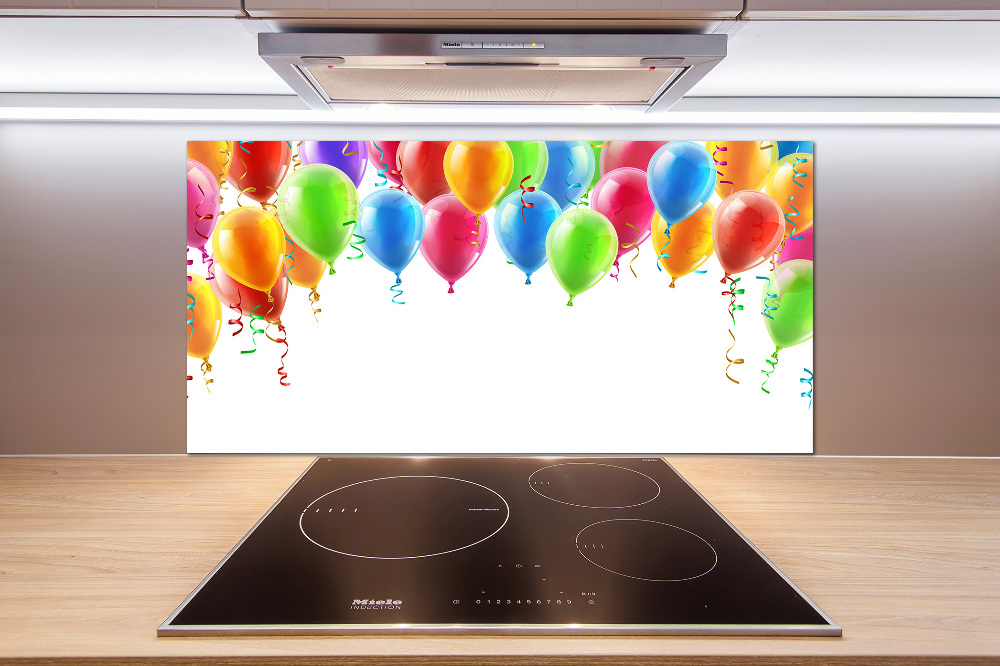 Kitchen splashback Colorful balloons