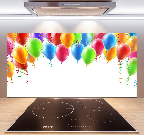 Kitchen splashback Colorful balloons