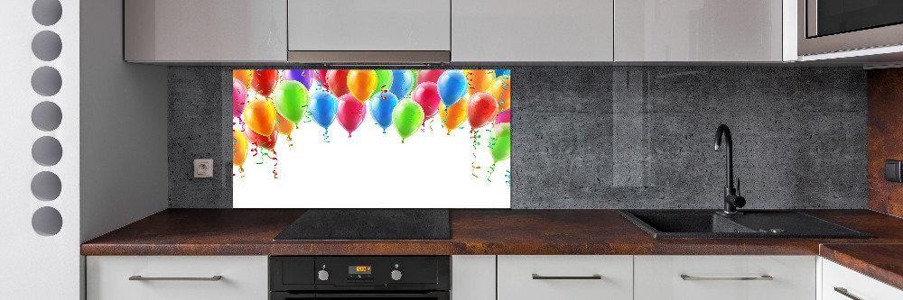 Kitchen splashback Colorful balloons