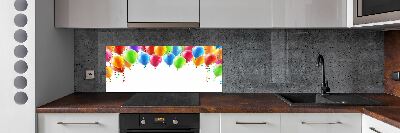 Kitchen splashback Colorful balloons