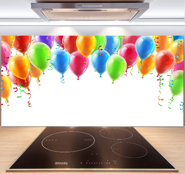 Kitchen splashback Colorful balloons