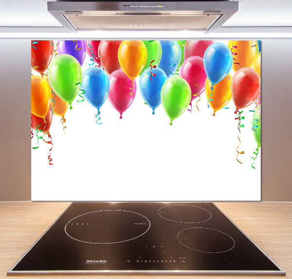 Kitchen splashback Colorful balloons