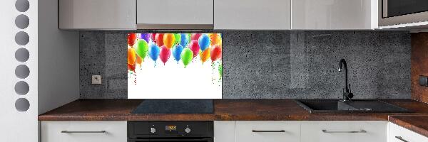 Kitchen splashback Colorful balloons