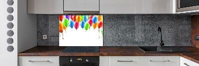 Kitchen splashback Colorful balloons