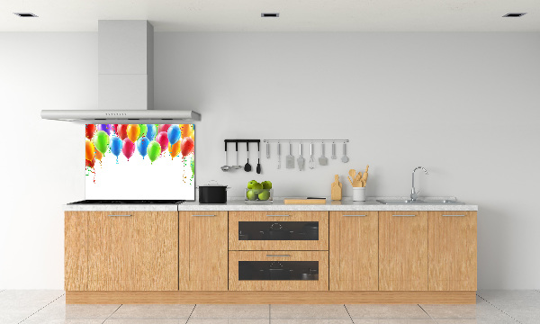 Kitchen splashback Colorful balloons