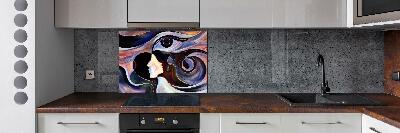 Splashback panel for kitchen Abstraction