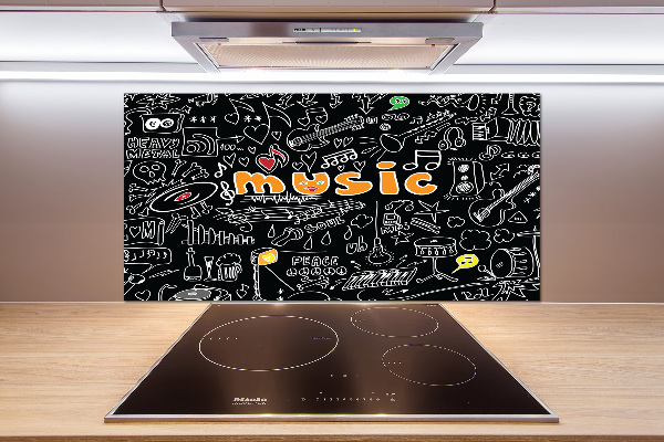 Cooker splashback Musical symbols