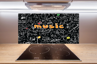 Cooker splashback Musical symbols