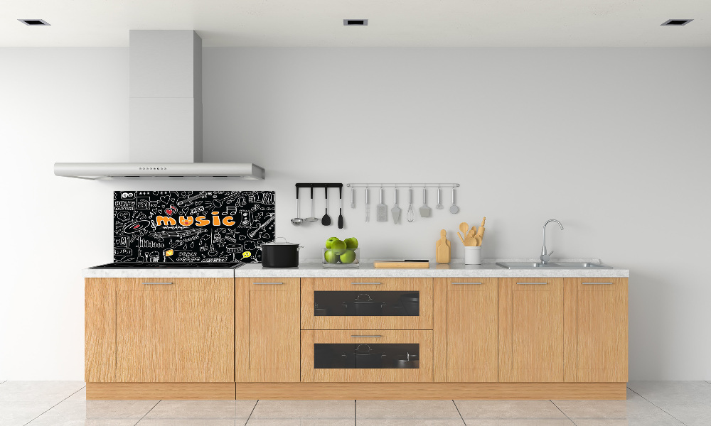 Cooker splashback Musical symbols