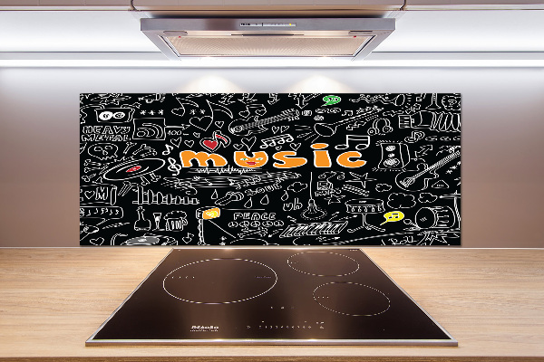 Cooker splashback Musical symbols