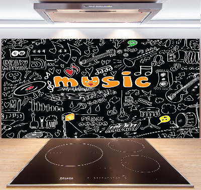 Cooker splashback Musical symbols