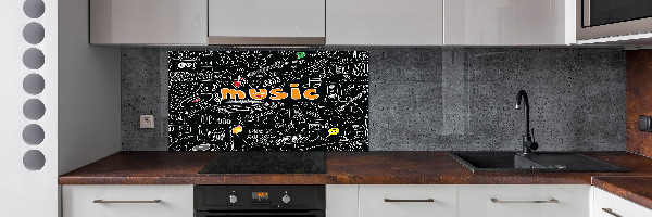 Cooker splashback Musical symbols