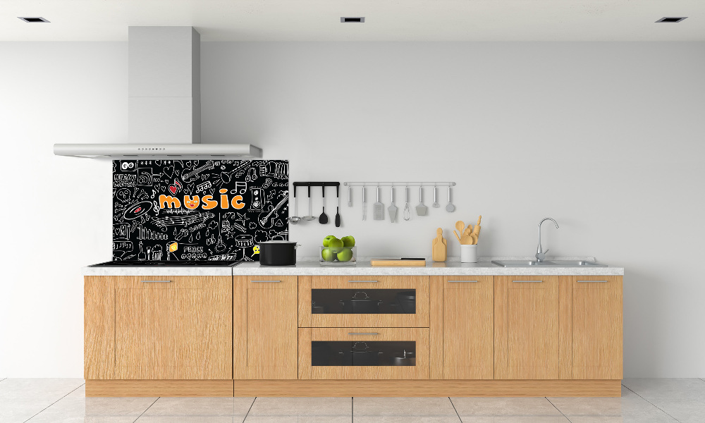 Cooker splashback Musical symbols