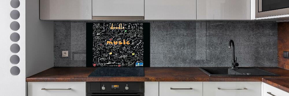 Cooker splashback Musical symbols