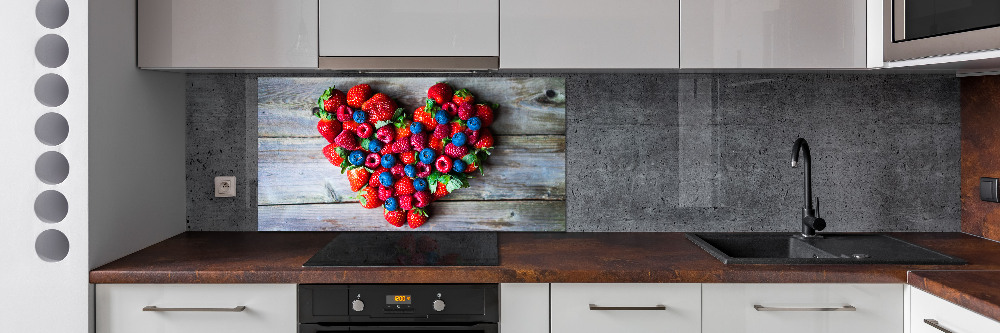 Cooker splashback Fruit heart