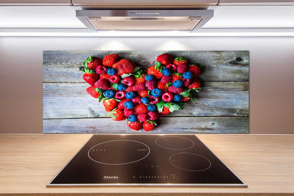 Cooker splashback Fruit heart