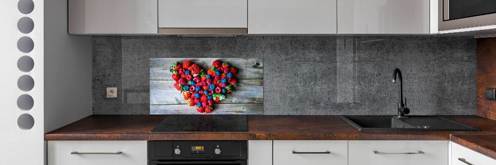 Cooker splashback Fruit heart