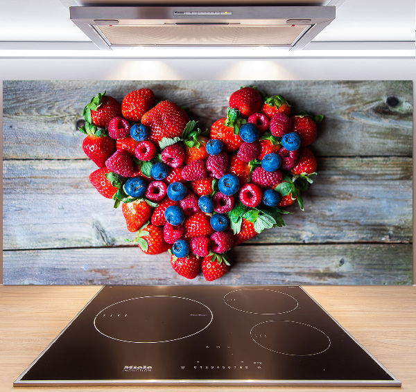 Cooker splashback Fruit heart