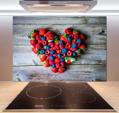 Cooker splashback Fruit heart