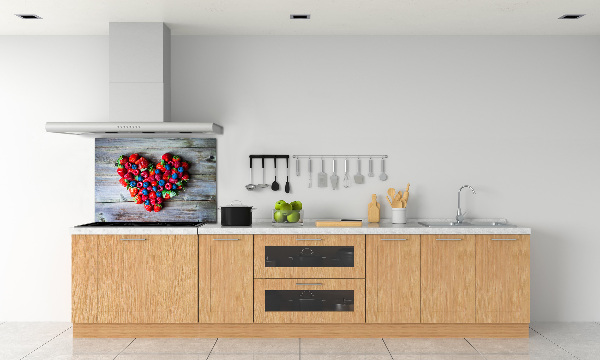 Cooker splashback Fruit heart