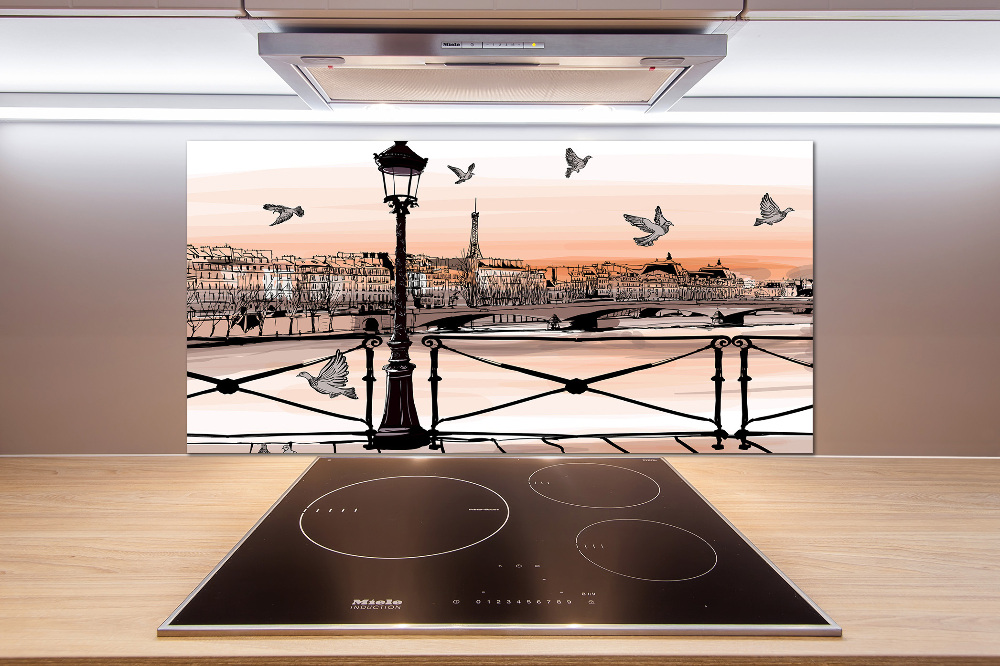 Cooker splashback Twilight in Paris