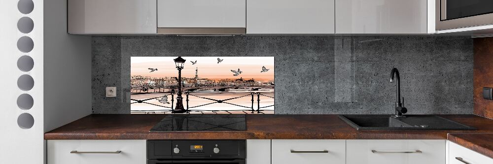 Cooker splashback Twilight in Paris