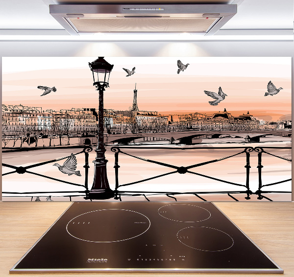 Cooker splashback Twilight in Paris