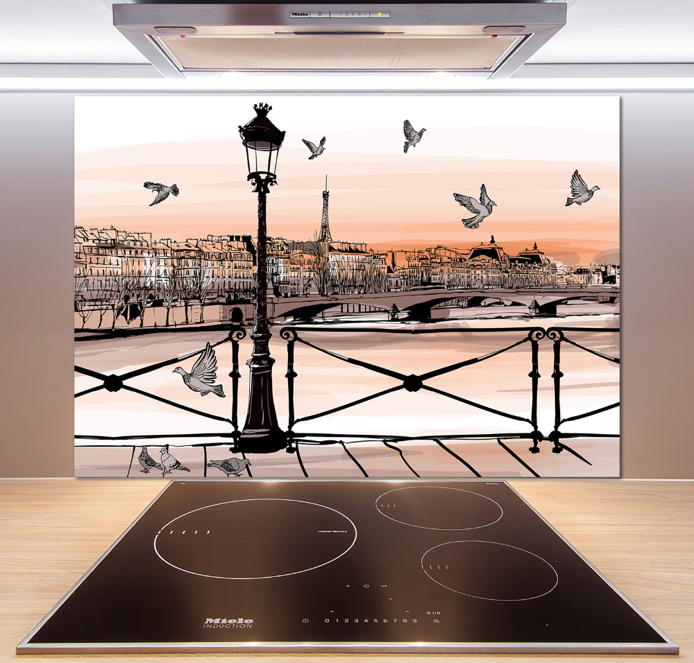 Cooker splashback Twilight in Paris