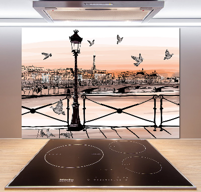 Cooker splashback Twilight in Paris