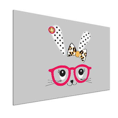 Kitchen splashback Rabbit with glasses